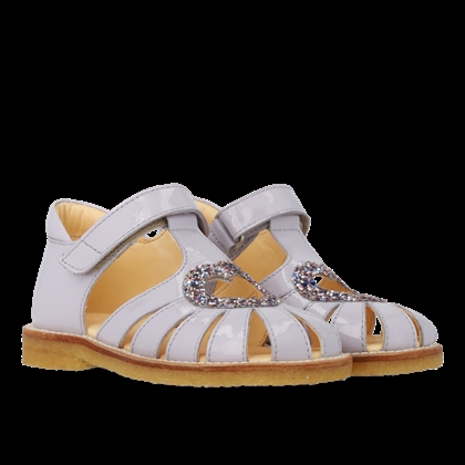 Angulus Sandal (Smal/Almindelig)- Hjerte Glitter Lilac Shine 